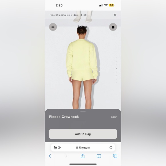 Khy fleece Crewneck - Limoncello - Picture 4 of 5